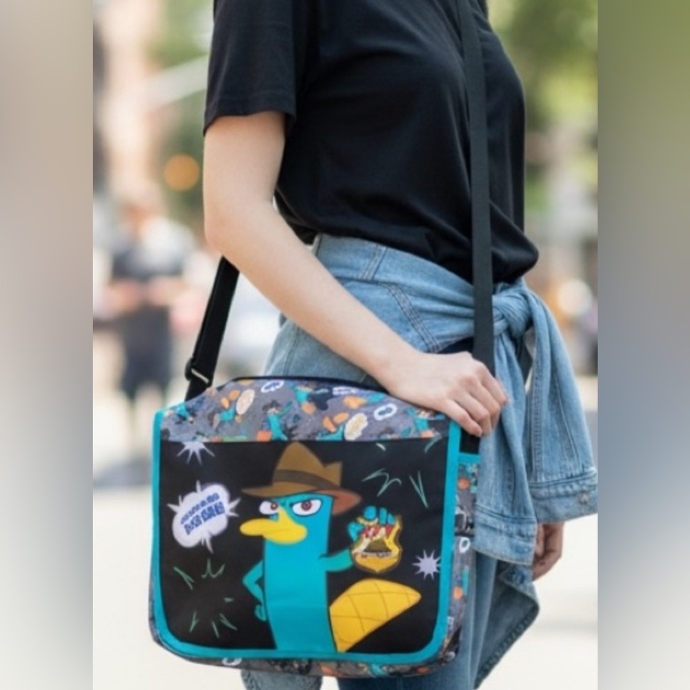Phineas and Ferb Large Laptop Shoulder Bag NWT